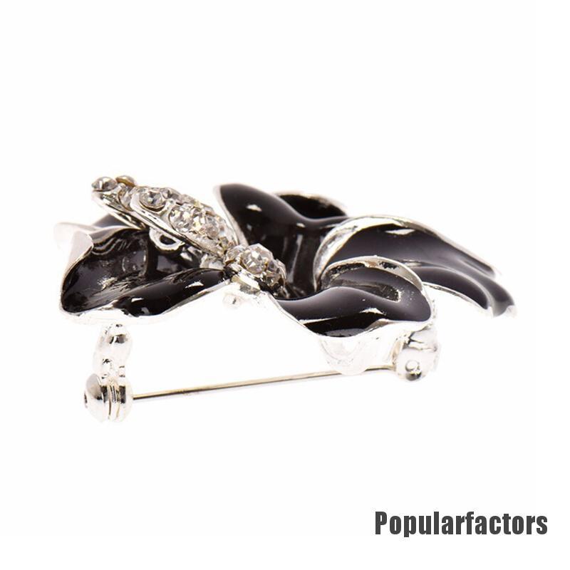 Ghim cài áo trang trí hình hoa loa kèn đính kim cương giả thời trang cho nữ