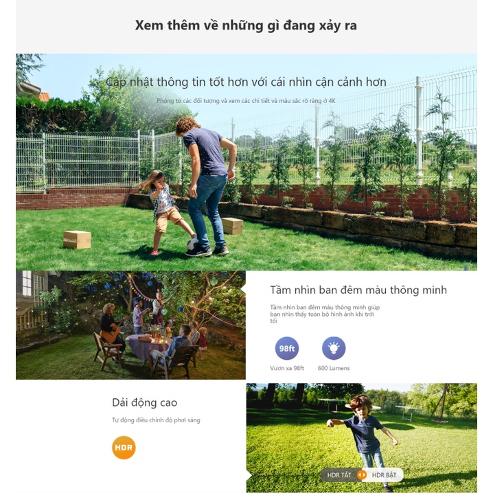 Camera Ngoài Trời F88FIP Phân Giải 4K Siêu Nét, Phát Hiện AI, Chóng Nước, Đêm Có Màu