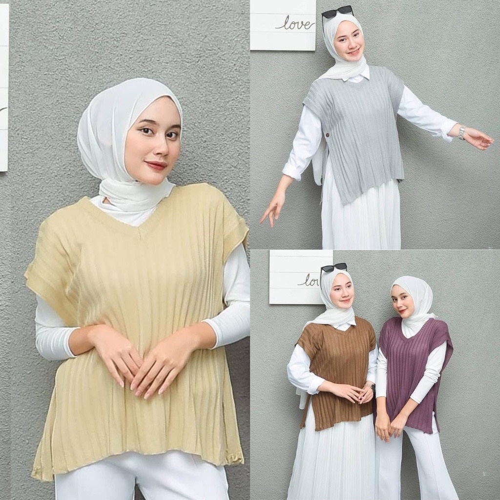 Áo Sweater Dệt Kim Không Tay Phối Nút Hình Vỏ Sò Thời Trang Dành Cho Nữ