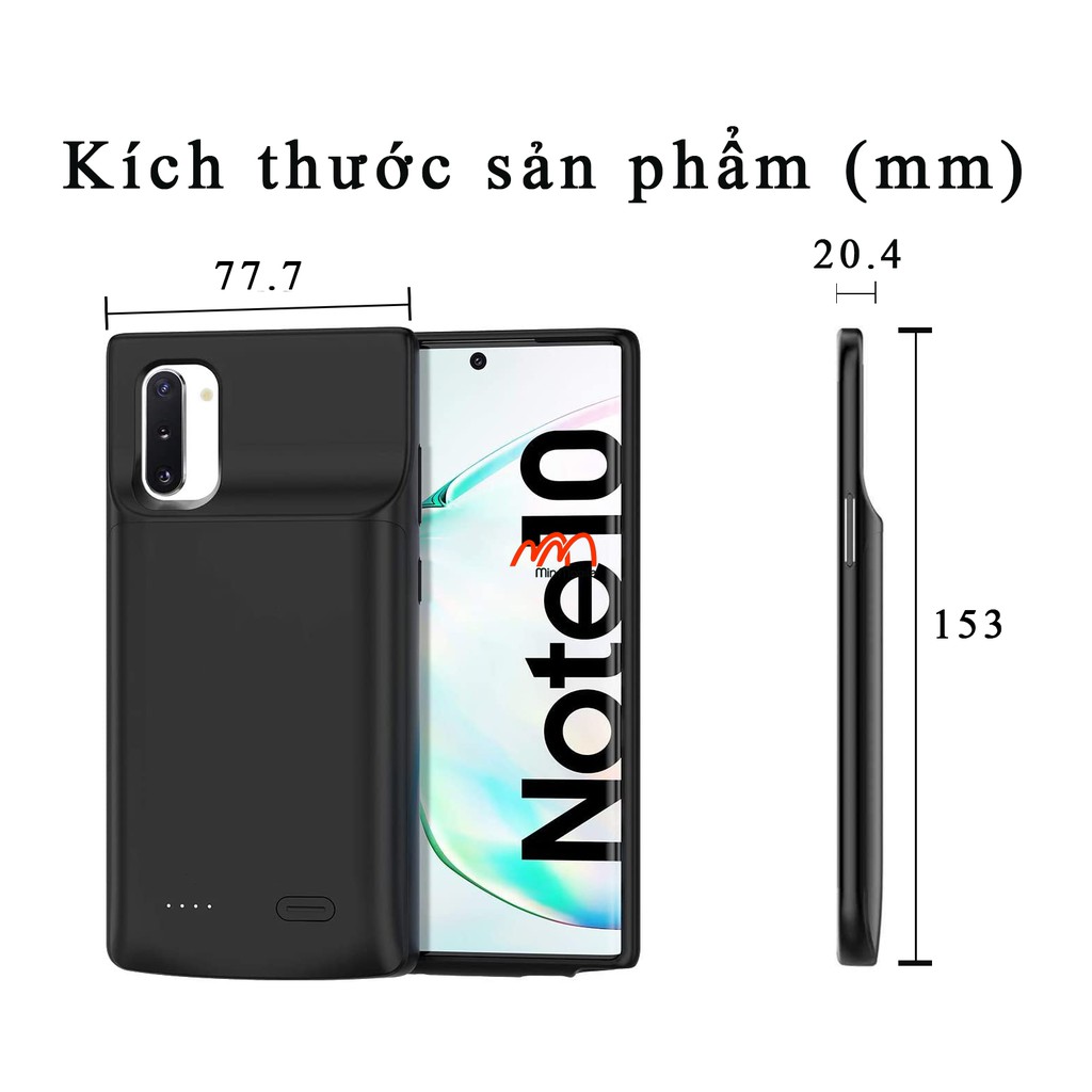 Ốp lưng kiêm pin Sạc Samsung Note 10 5200mAh hiệu NewDery