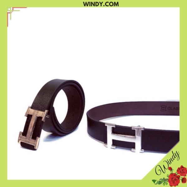 Thắt Lưng Da Nam HM Da Bò Phong Cách Hàn Quốc Khóa Chốt WD556