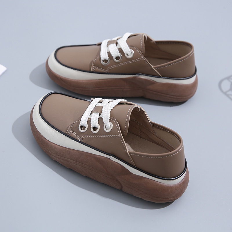 Giày Trắng Đế Dày Buộc Dây Thoải Mái Thời Trang Mùa Thu 2022 Mới Cho Nữ