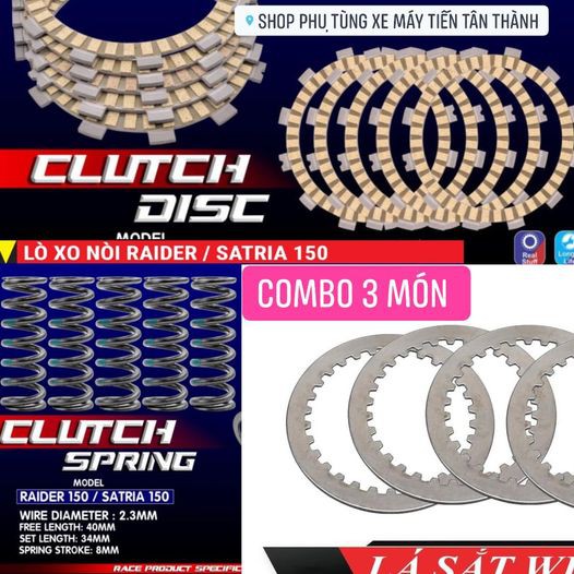 [ COMBO 3 MÓN ] LÒ XO / BỐ NỒI / LÁ SẮT ĐỘ TA RACING RAIDER / SATRIA FI