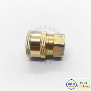  Khớp nối nhanh đồng CÁI 3/8" - ren trong 3/8" 17mm