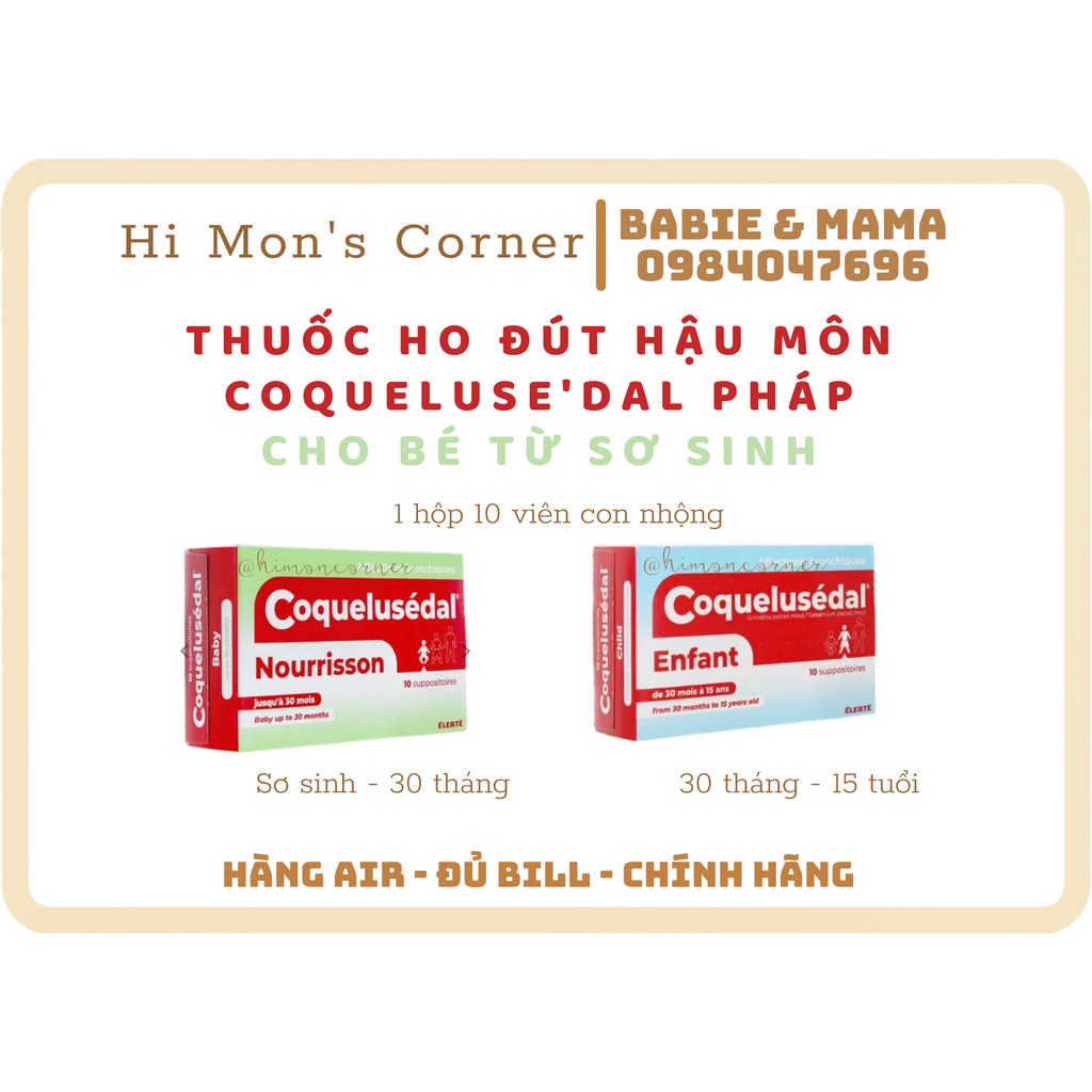 Coquelusedal nhét HM nội địa Pháp