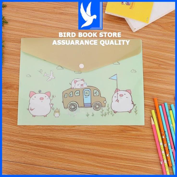 Túi đựng tài liệu A4 𝑭𝒓𝒆𝒆𝒔𝒉𝒊𝒑 hình động vật dễ thương Bird Book