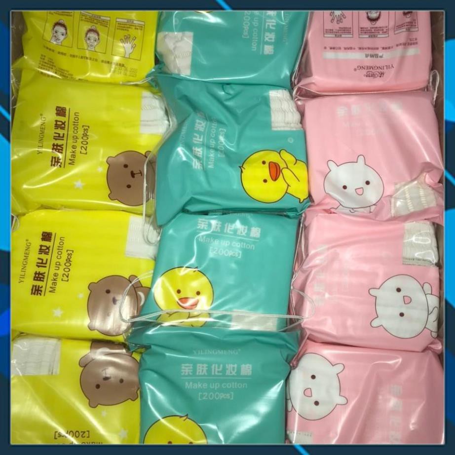 FREESHIP- Bông tẩy trang Yilingmeng Line Friends 100% cotton 200 miếng