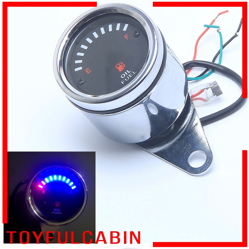 Đồng Hồ Đo Nhiên Liệu Có Đèn LED 2.56 '' 65mm DC12V Cho Xe Mô Tô