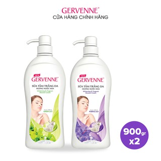 Combo 2 Sữa tắm trắng da Gervenne Lily 900g/chai (Purple Lily và Green Lily)
