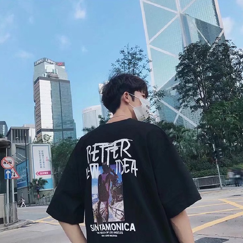 Áo Thun Tay Ngắn In Chữ M-8XL Thời Trang Cho Nam