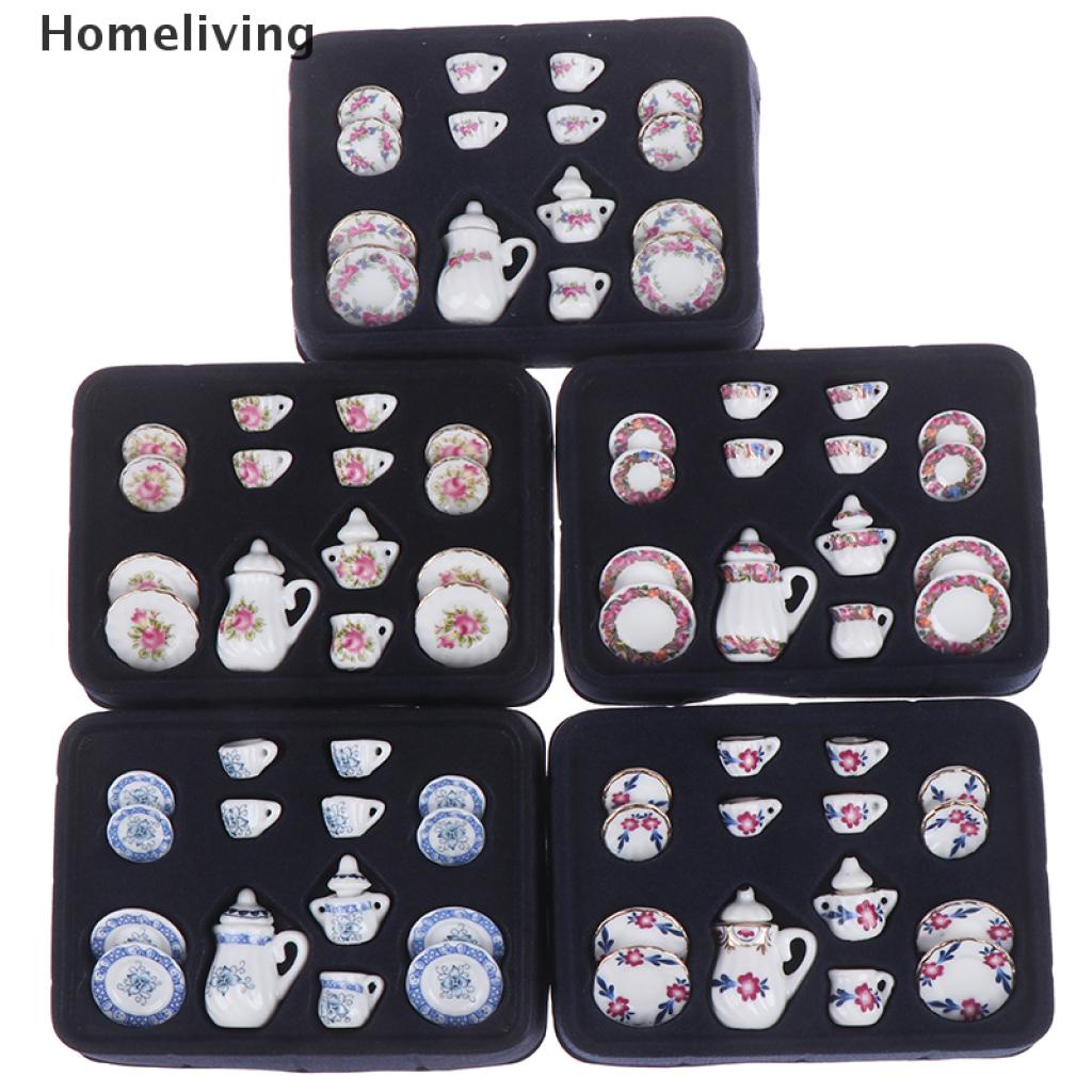 Bộ 15 Ly Tách Uống Trà Bằng Sứ Trang Trí Nhà Búp Bê