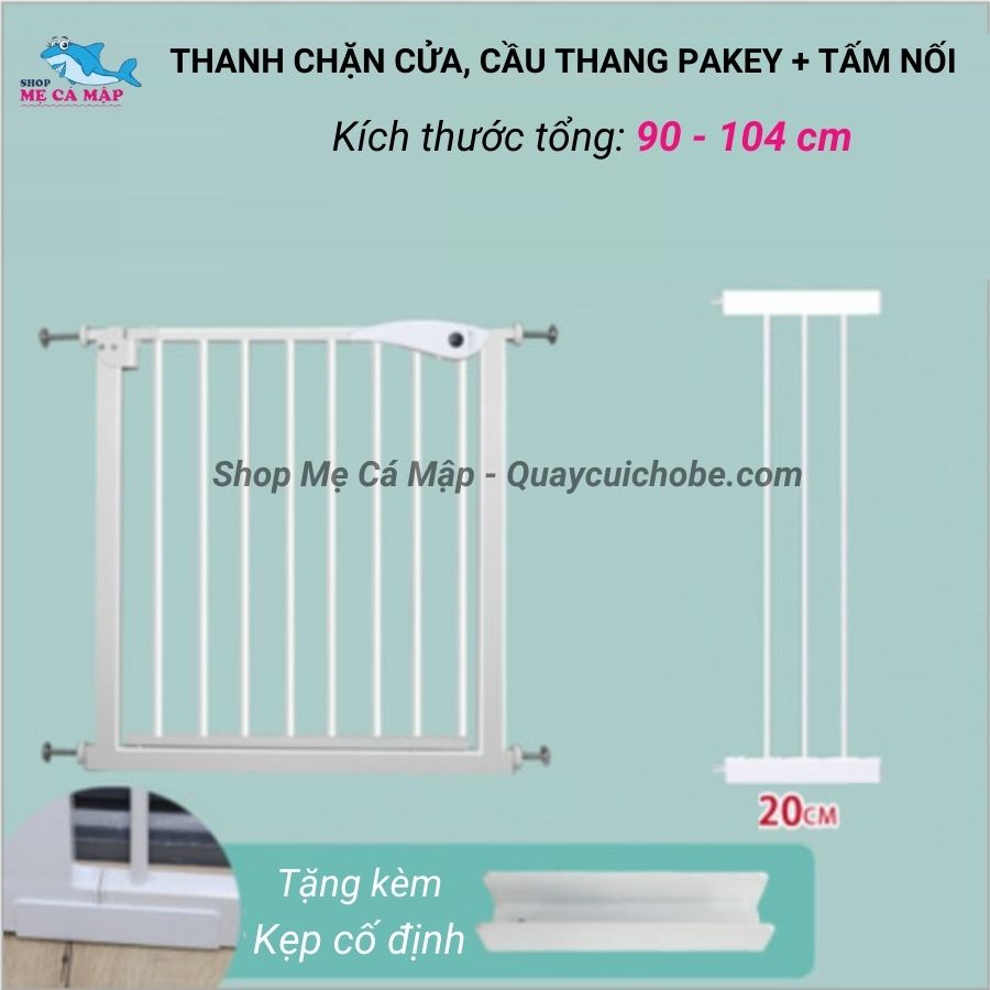 Thanh Nối Chắn Cửa Chắn Cầu Thang PAKEY kích thước 10cm 20cm 30cm 45cm TẶNG KẸP CỐ ĐỊNH