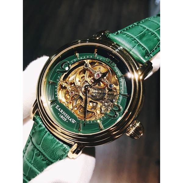 Đồng hồ nam 𝐓𝐡𝐨𝐦𝐚𝐬 𝐄𝐚𝐫𝐧𝐬𝐡𝐚𝐰 𝐄𝐒-𝟖𝟎𝟏𝟏-𝟎9 _  Xanh lá .