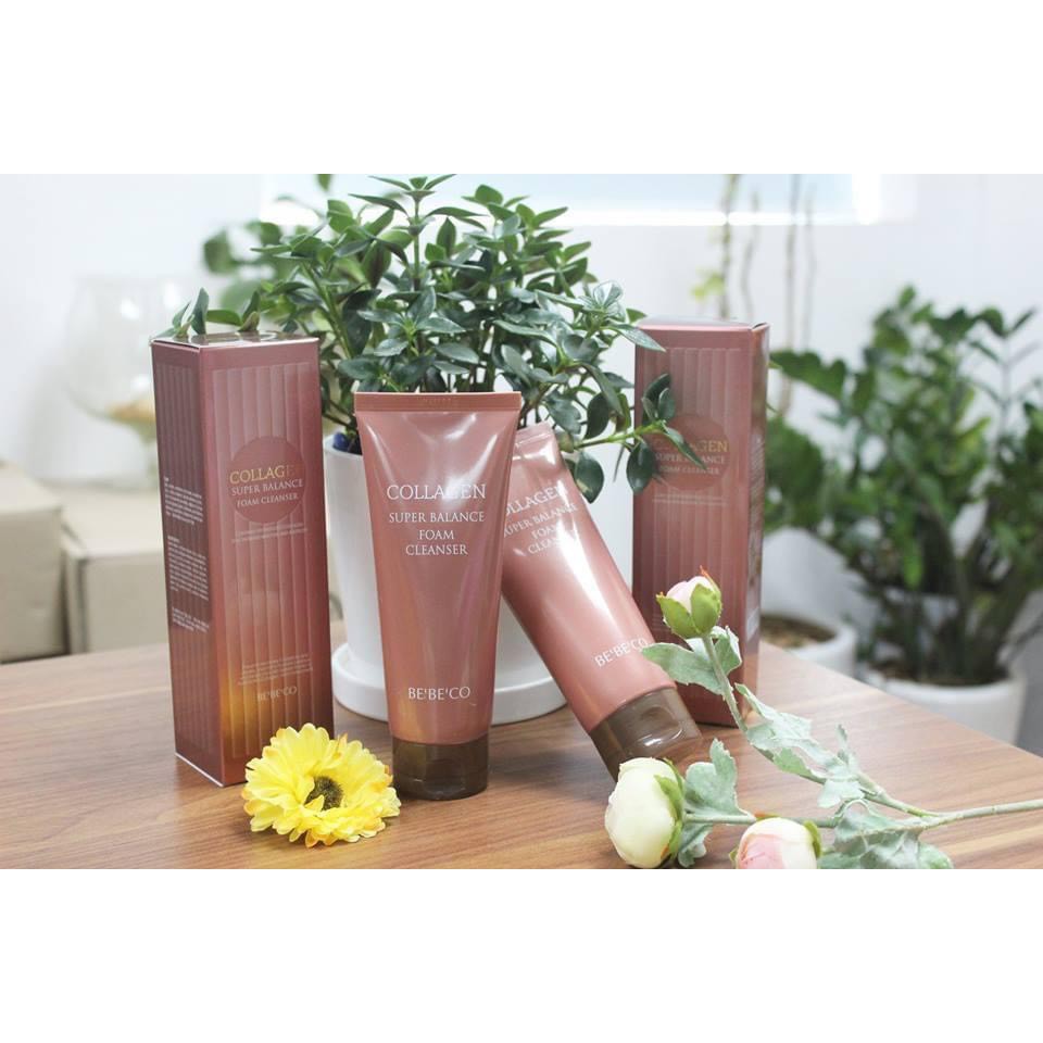 Sữa rửa mặt bổ sung Collagen BEBECO Hàn Quốc COLLAGEN SUPER BALANCE FOAM CLEANSER 150ml
