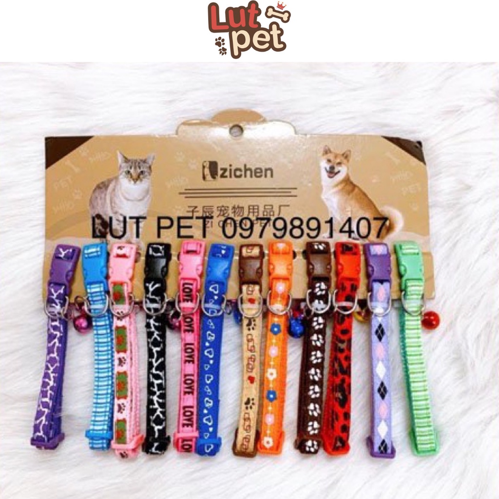 [Mã PET50 giảm 10% - tối đa 50K đơn 250K] Vòng lục lạc chó mèo dây đeo cổ - phụ kiện chó mèo - size 1.0*25cm - lutpet