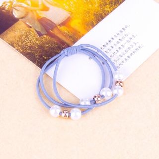 Dây buộc tóc 3 sợi đính hạt dễ thương