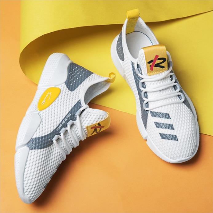 Giày thể thao nam mẫu mới - Giày nam thời trang giá rẻ - Ba màu : Đen , Trắng , Vàng