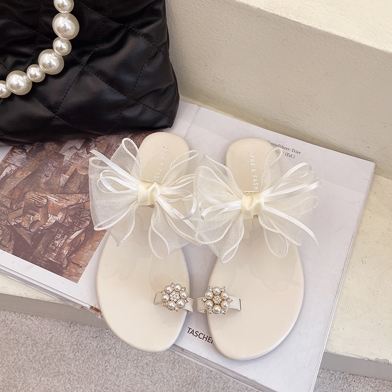 Dép sandal IELGY đính ngọc trai giả thời trang mùa hè cho nữ