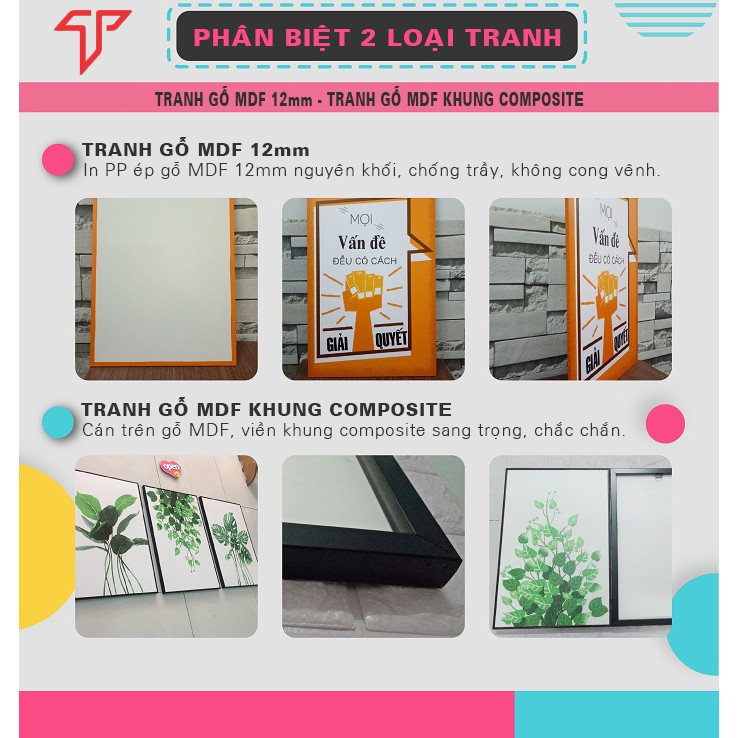 Nhận in hình theo yêu cầu - hình ép gỗ laminate không khung và có khung