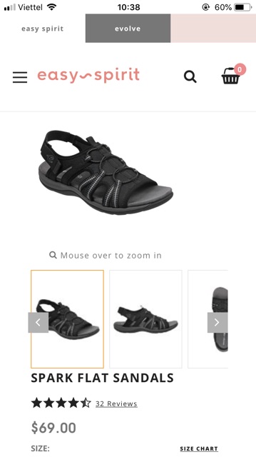 Dép Sandals EASY~SPIRIT Chính Hãng