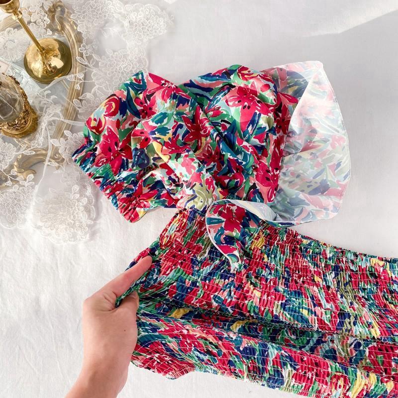 Áo lửng chiffon in hoa thời trang Hàn Quốc