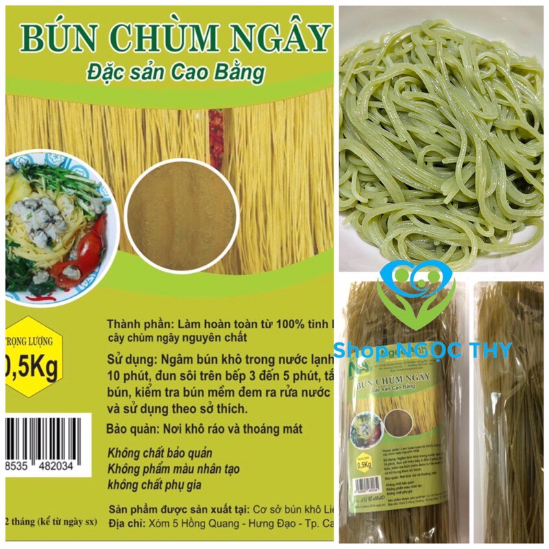 Bún phở chùm ngây đặc sản Cao Bằng 500gr, bún eatclean ăn kiêng dai ngon dinh dưỡng