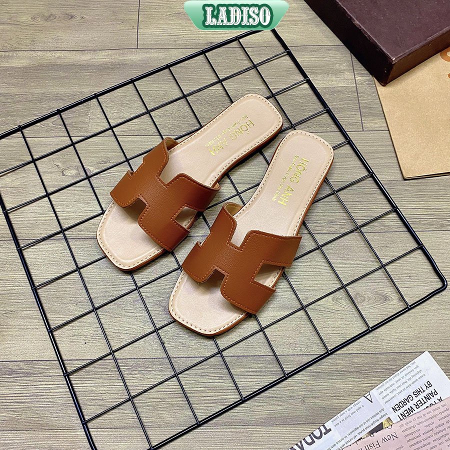 Dép nữ quai ngang chữ H siêu hot da lì sang chảnh LADISO TT377