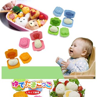 Bộ 6 khuôn hình thú ngộ nghĩnh Hàn Quốc ép cơm, xôi, làm bánh trung thu đa năng