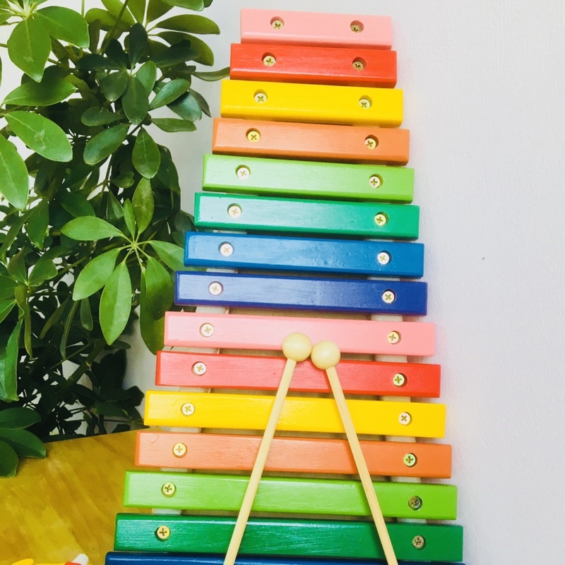 Đồ chơi đàn xylophone gỗ 15 thanh loại to cao cấp, đồ chơi đàn gỗ nhạc cụ giải trí rèn kĩ năng giáo dục cho bé