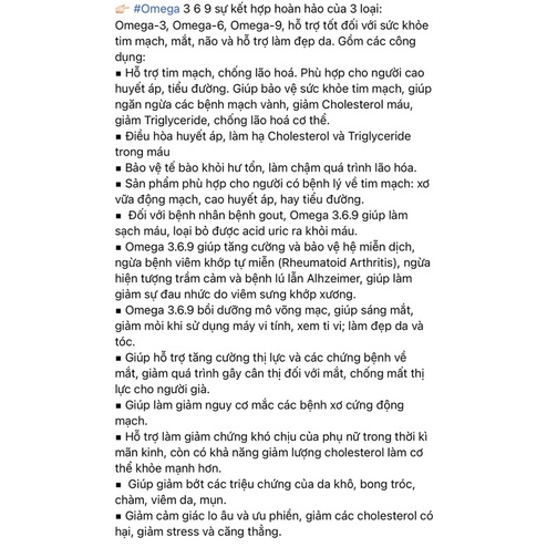 Myvitamin Omega-369 dạng viên
