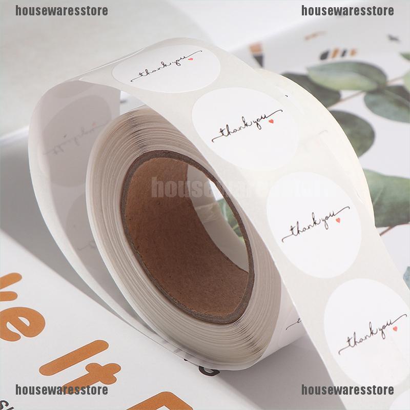 Cuộn 500 Miếng Dán Tròn Màu Trắng Kích Thước 1 inch Dùng Trang Trí