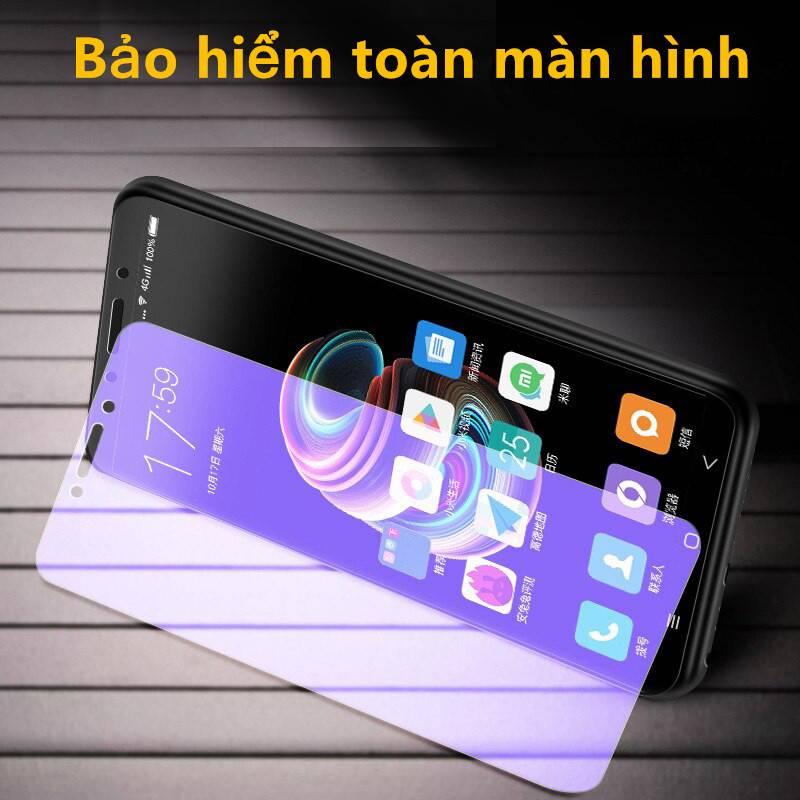 Bảo vệ bức xạ Kính Cường Lực Miếng dán màn hình OPPO a1k a3s a5s a5 a9 a12 a15 a15s a31 a52 a53 a73 a91 a92 a93 f9 f11 pro Phim dán kính cường lực toàn màn hình chống ánh sáng xanh