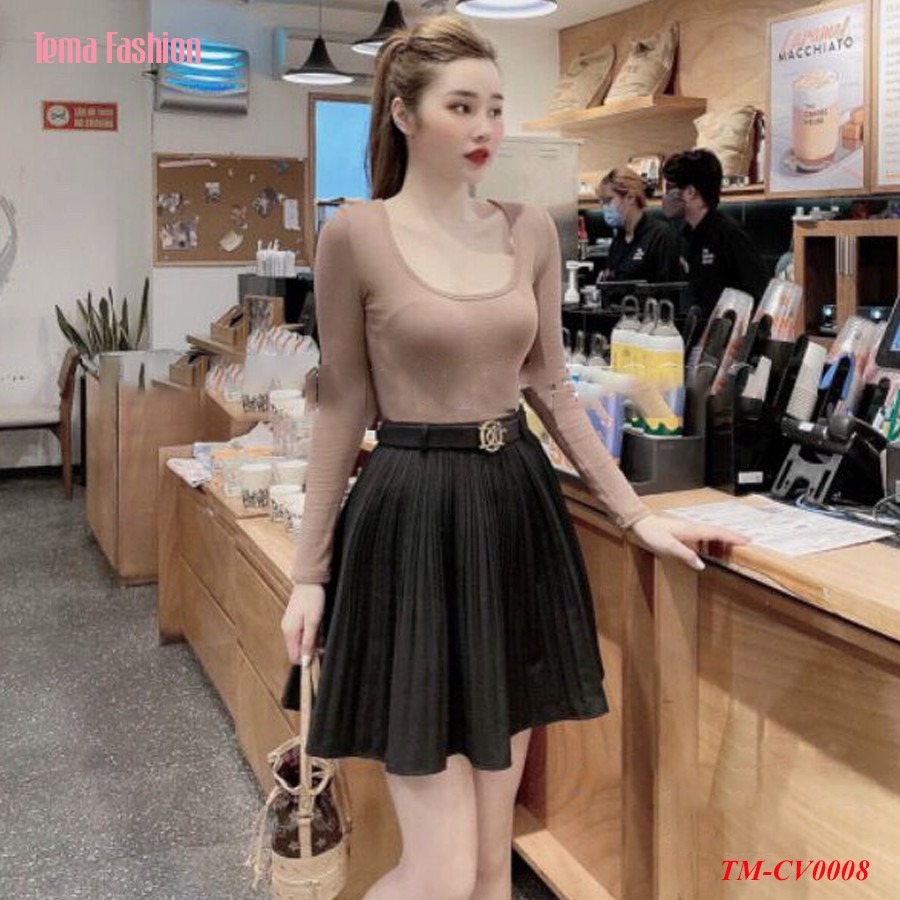 Chân váy xếp ly nữ TEMA - Chân váy ngắn chữ A lưng chung siêu xinh | BigBuy360 - bigbuy360.vn