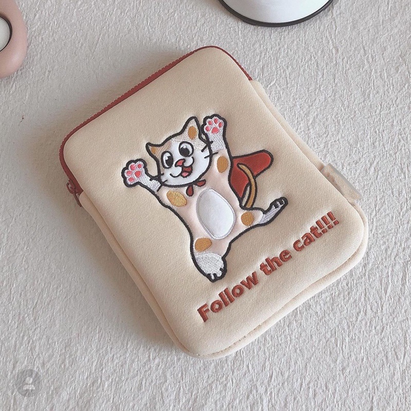 IELGY Túi Xách Đựng Máy Tính Bảng In Hoạt Hình Kiểu Hàn Quốc Dễ Thương Cho Bạn Gái