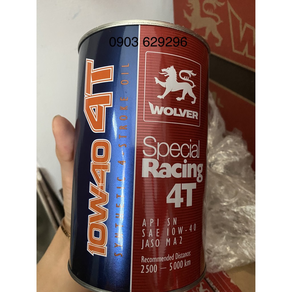 Dầu nhớt 1lít WOLVER SPECIAL RACING 10W40 SN MA2 nhập khẩu sản xuất Đức