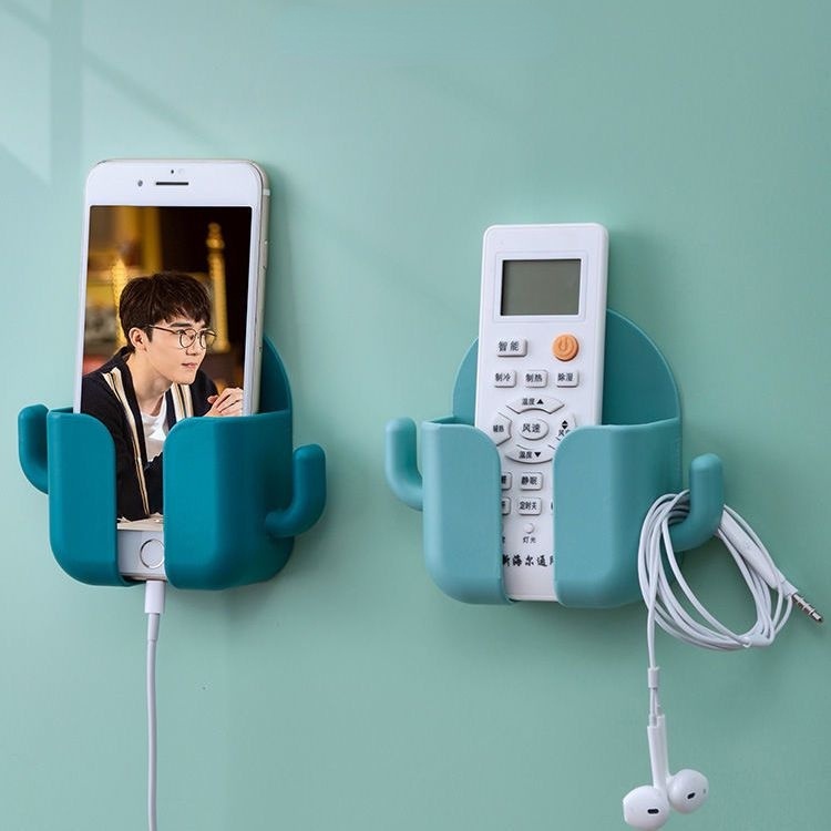 Giá đỡ dán tường sạc điện thoại/ để điều khiển từ xa không cần khoan lỗ tiện dụng