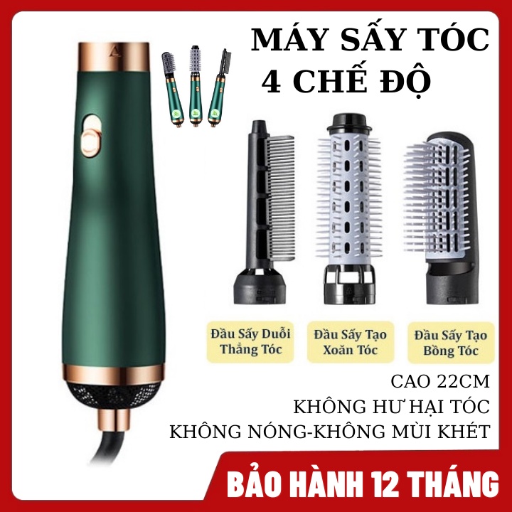 Máy Sấy Tóc Đa Năng Công Suất Lớn Kiêm 4 Chế Độ-Sấy-Xoăn-Duỗi-Tạo Bồng Bềnh-Với Công Nghệ Ion Bảo Vệ Tóc