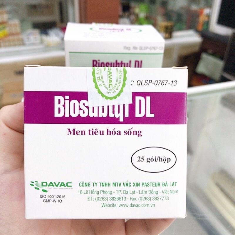 Men tiêu hoá sống Biosubtyl DL hộp 25 gói