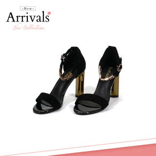 [Giày xinh toàn quốc] Sandal (xăng đan), dây mảnh, da lộn, đá cầu vồng, dây cổ chân mã 436, cao 9cm (1)