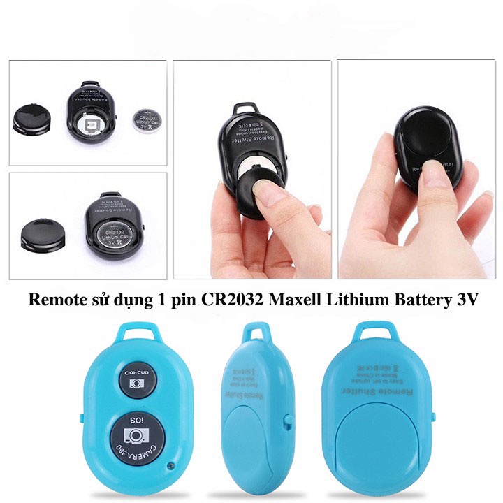 Điều Khiển Chụp Hình Tự Sướng Từ Xa Gía Rẻ Kết Nối Tốt Cho Điện Thoại Remote Wireless Bluetooth