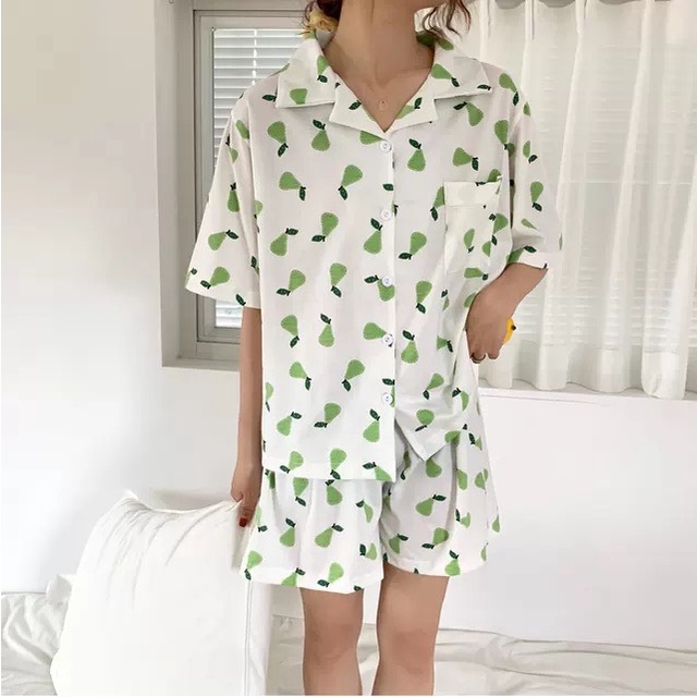 Đồ ngủ bộ pijama cộc tay mặc nhà mùa hè cotton sữa siêu mát Lucy Store