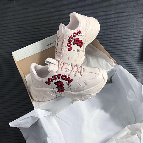 Giày_MLB Boston, Giày Sneaker Boston Da Bò Cao Cấp Đế Cao Tăng Chiều Cao Full Box Bill | BigBuy360 - bigbuy360.vn