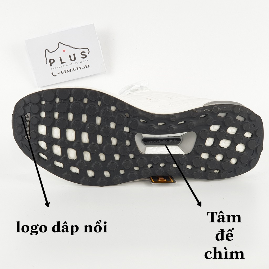 Giày thể thao sneaker 𝐀𝐃𝐈𝐃𝐀𝐒 utrboot - thân giày vải đế cao su xốp nén liền - cổ thấp đế cao 4cm - màu sắc trắng