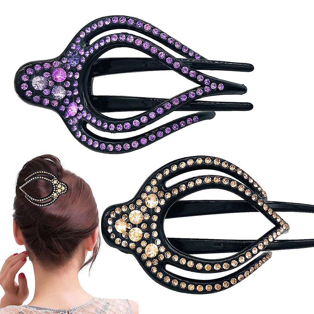 NIUYOU Kẹp TóC ĐíNh Kim Cương Giả