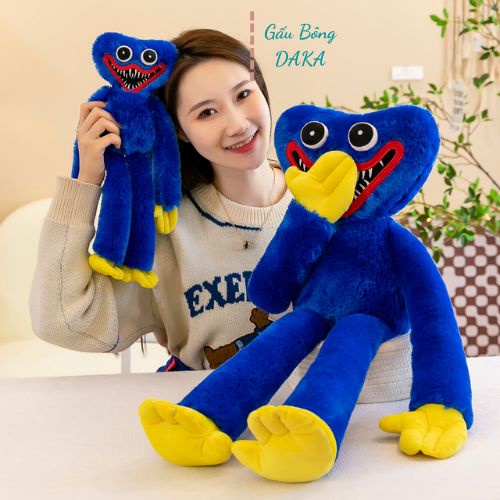 Gấu Bông Cho Bé Huggy Wuggy - Kissy Wissy Trong Games Poppy Playtime Đủ Size Xanh Hồng