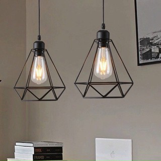 Đèn thả decor hình kim cương (thả đơn)
