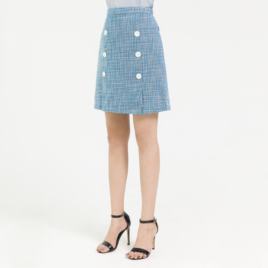 Chân váy dạ GBT049 LAMER L62R19T004 (Trắng/Đen) | BigBuy360 - bigbuy360.vn