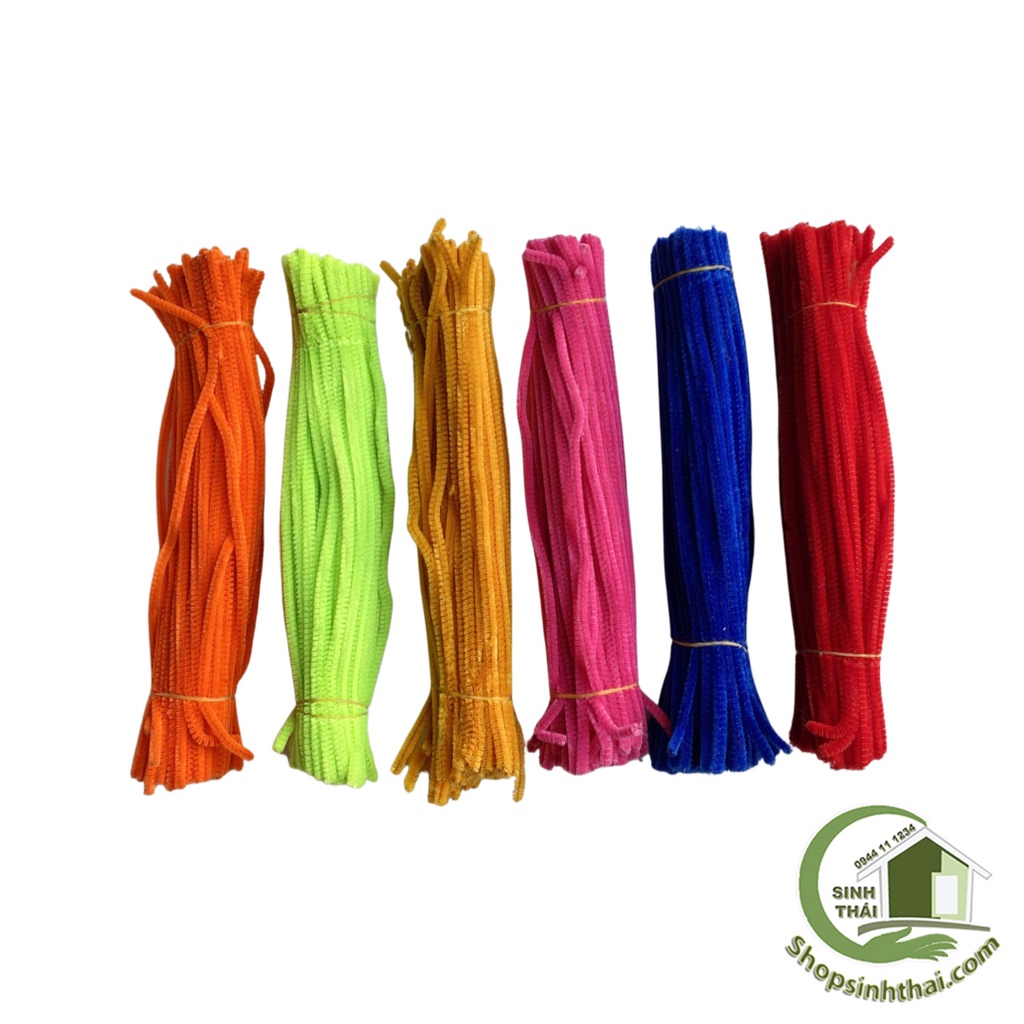 Cây kẽm xù nhung nhiều màu,  kẽm làm đồ chơi, mô hình  - Chọn loại