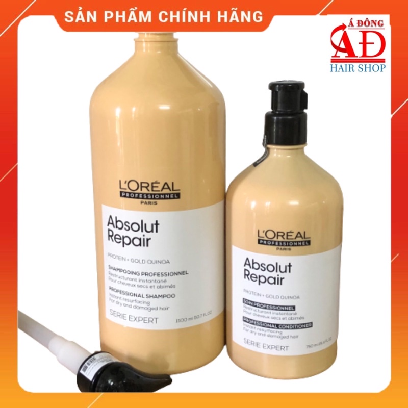 Dầu gội phục hồi dưỡng ẩm tóc L'oreal Serie  Expert 2021 Absolut Repair Gold Quinoa 1500ml