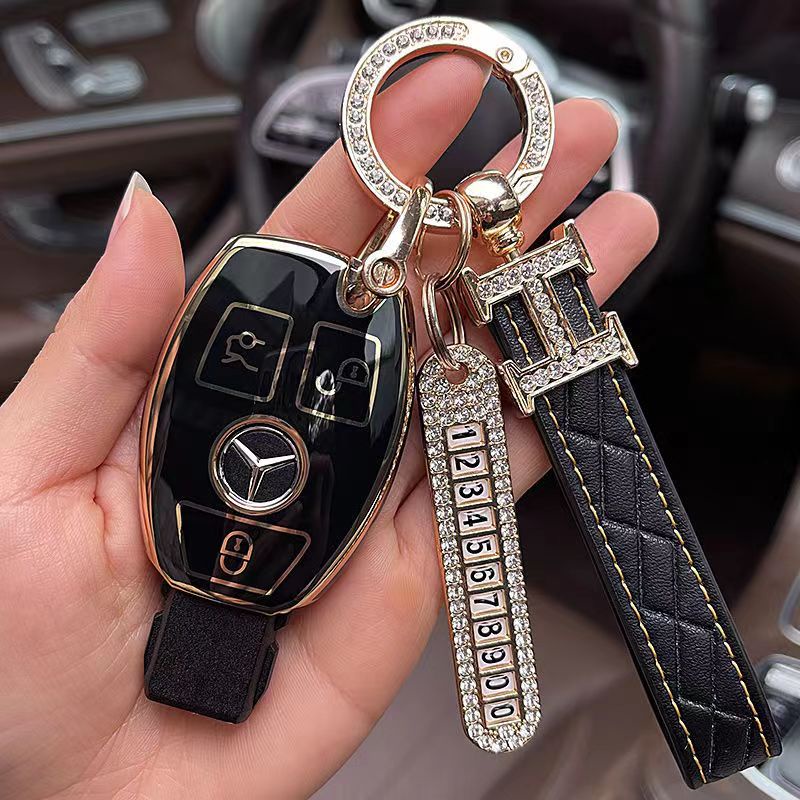 Vỏ Bọc Chìa Khóa Xe Hơi Mercedes Benz CLA GLA GLK AMG GLC C C200 B200 S C E Class W213 Bằng TPU Mềm